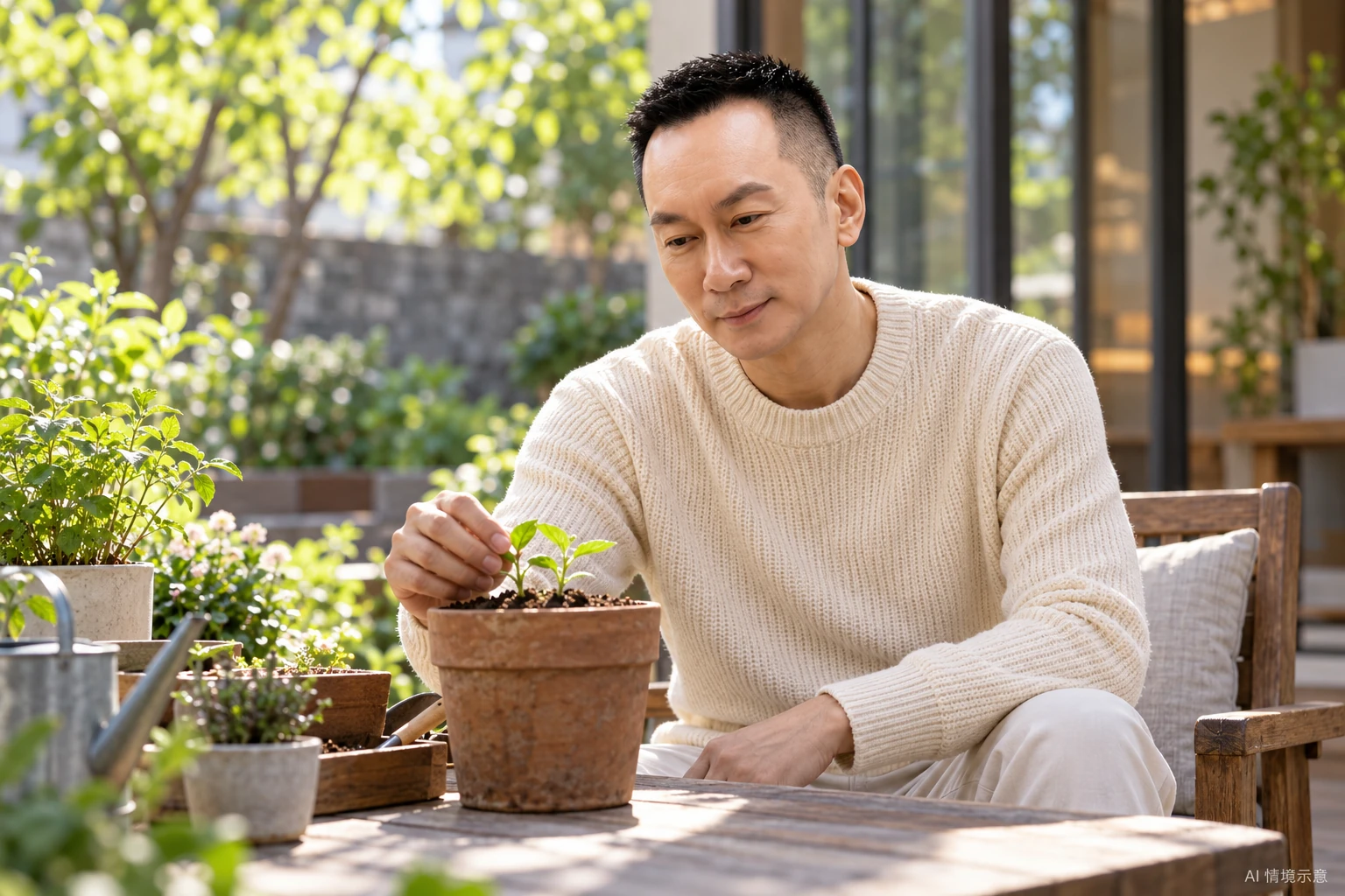 王光耀本人形象,呼應〈有耐心,不只是再多等一下〉