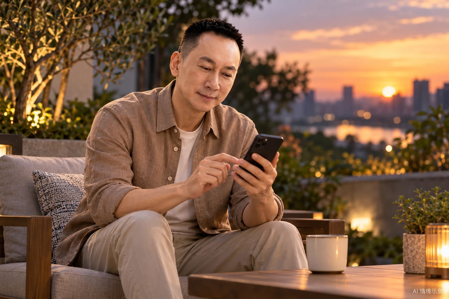 王光耀本人形象,呼應〈別把珍惜,留給有空的那一天〉