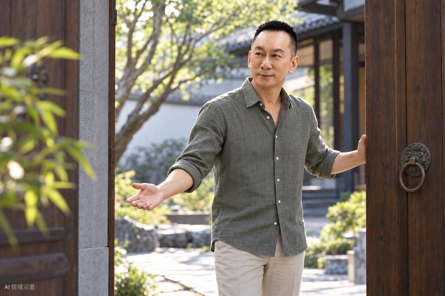 王光耀本人形象,呼應〈得理,也替人留一條路〉