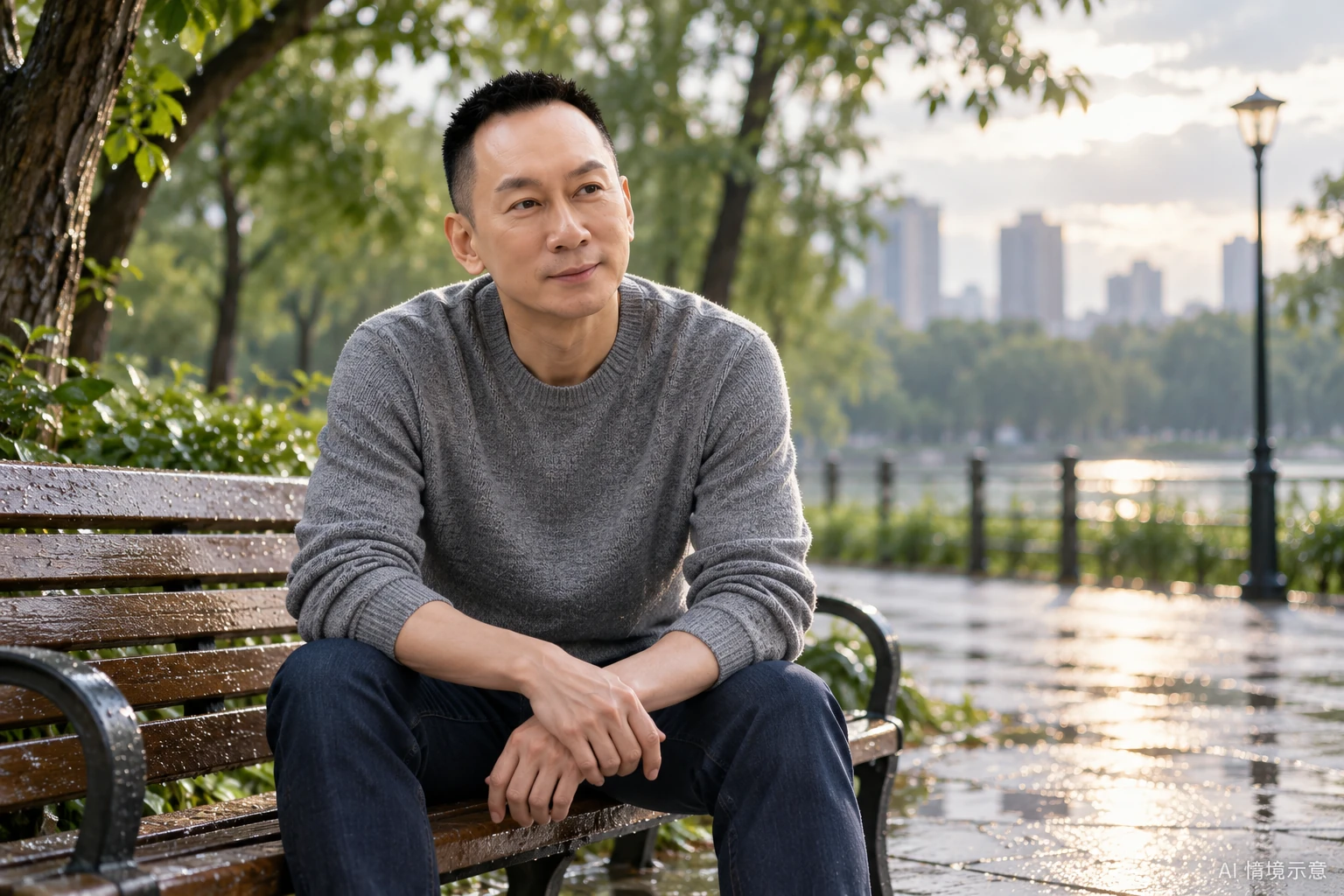 王光耀本人形象,呼應〈事情已經難了,別再用自責為難自己〉