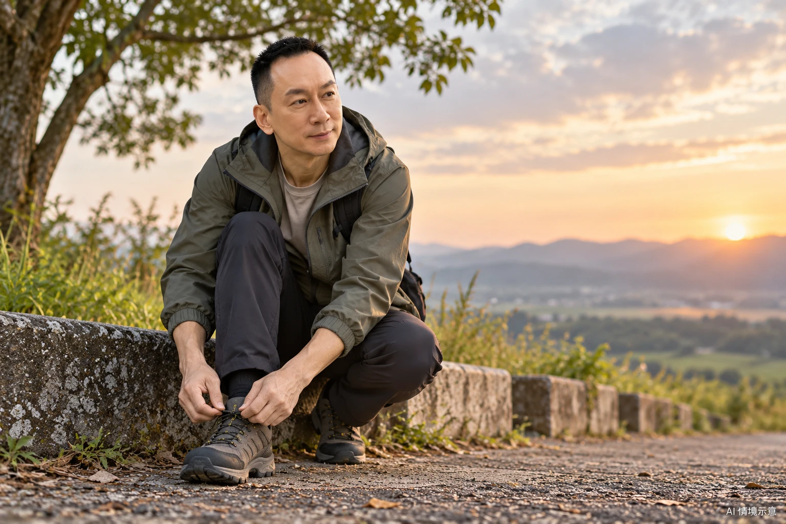王光耀本人形象,呼應〈有些體會,不能請別人代走〉