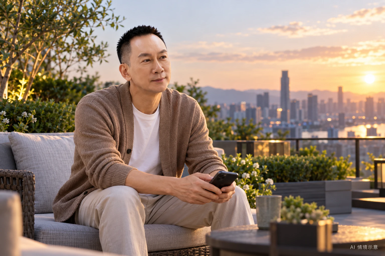 王光耀本人形象,呼應〈別讓熱鬧,替你決定生活〉