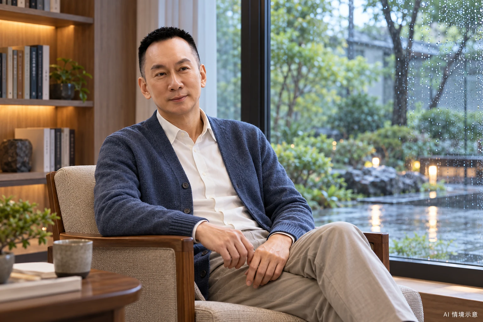 王光耀本人形象,呼應〈事情談妥了,心也需要慢慢跟上〉